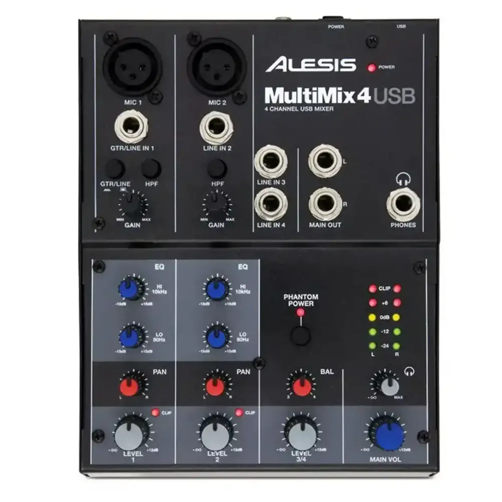 Alesis MultiMix 4 USB Mixer 4 Kanal