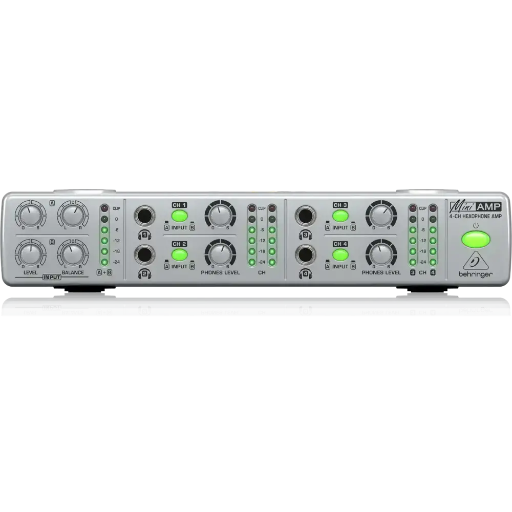 Behringer AMP800 4 Kanal Stereo Kulaklık Amfisi