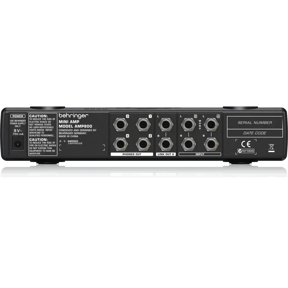 Behringer AMP800 4 Kanal Stereo Kulaklık Amfisi