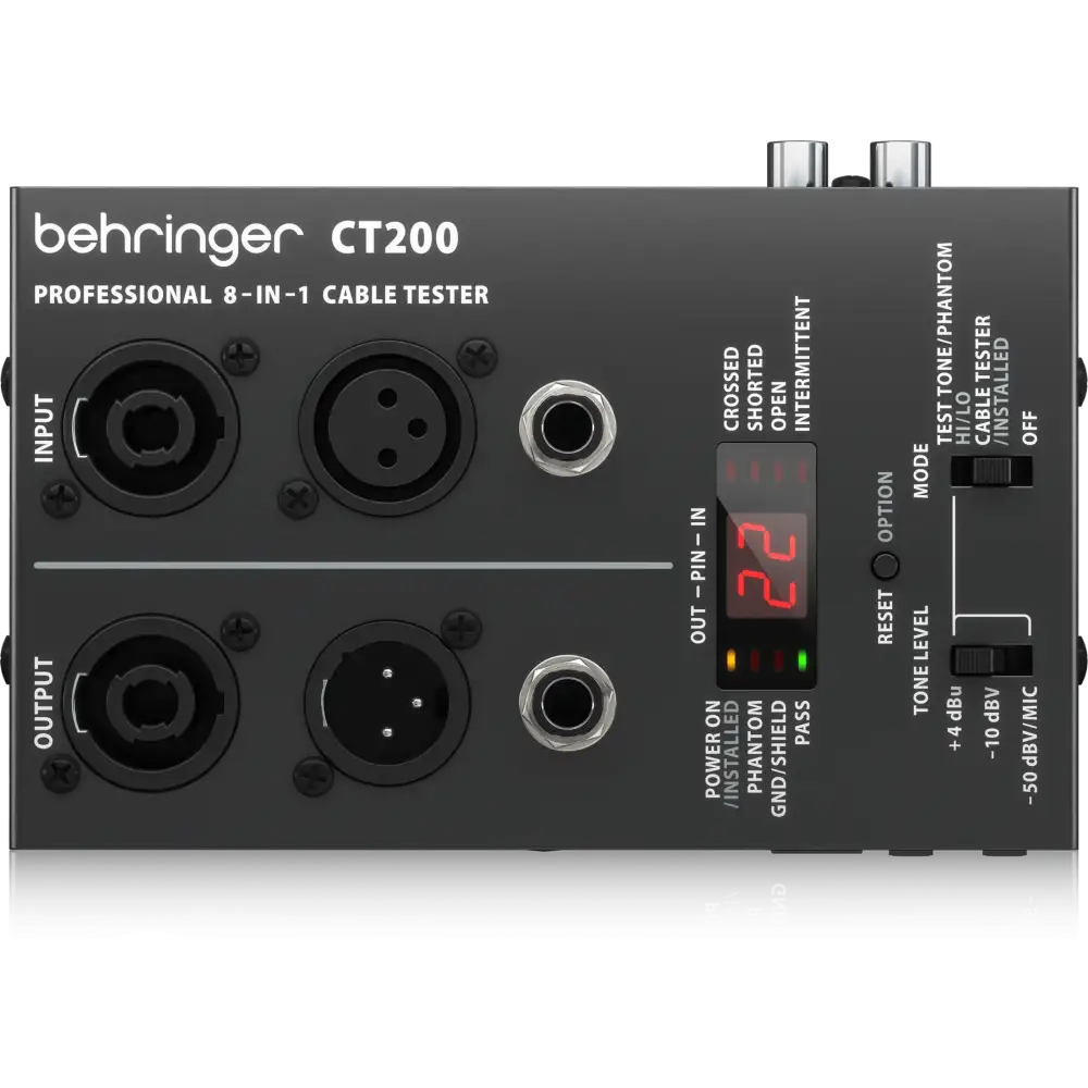 Behringer CT200 Kablo Test Cihazı 8in1 (Mikroişlemcili)