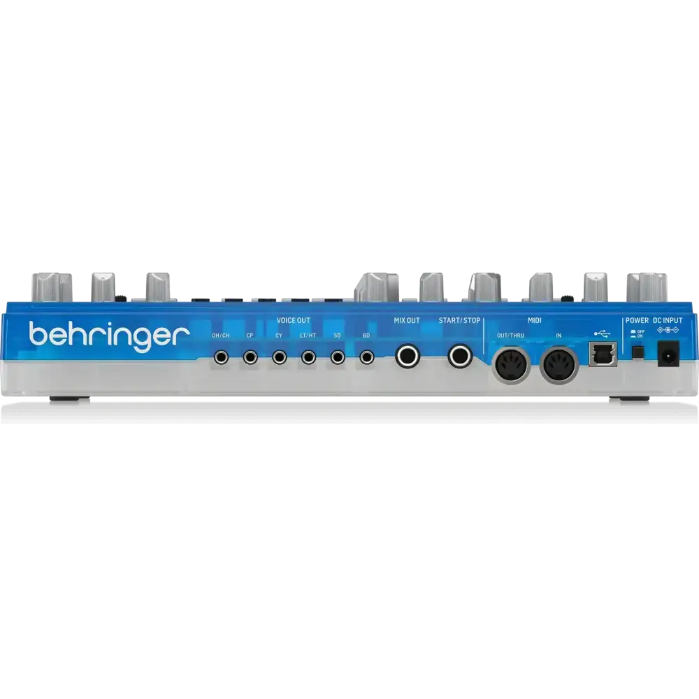 Behringer RD6 BB 64 Adımlı Sıralayıcılı Analog Davul Makinesi (Saydam Mavi)