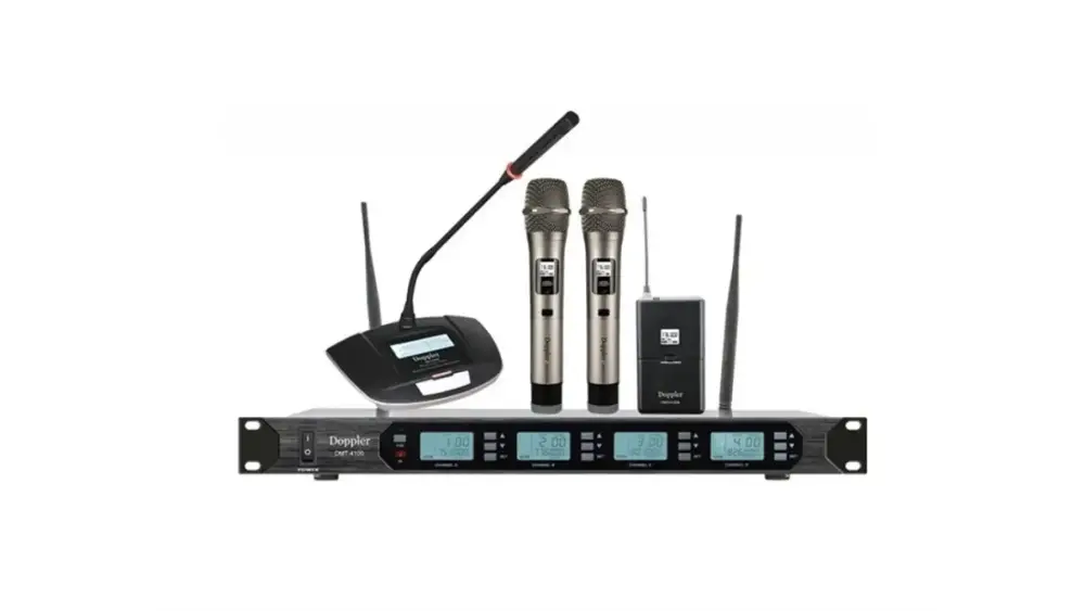 Doppler DMT-4100 SET Yaka ve El Telsiz Mikrofon Seti