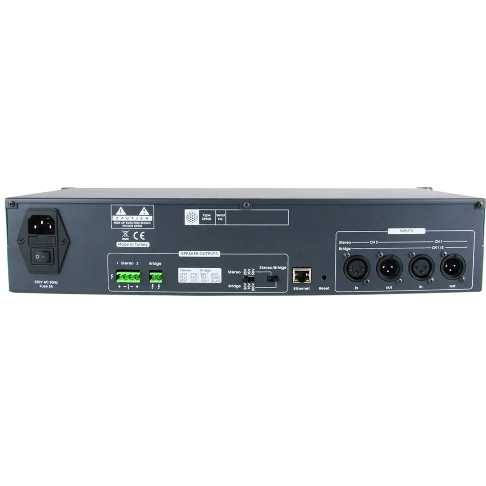 Mikafon DP1000 2 Kanal 100V Amfili Mixer 1000 Watt