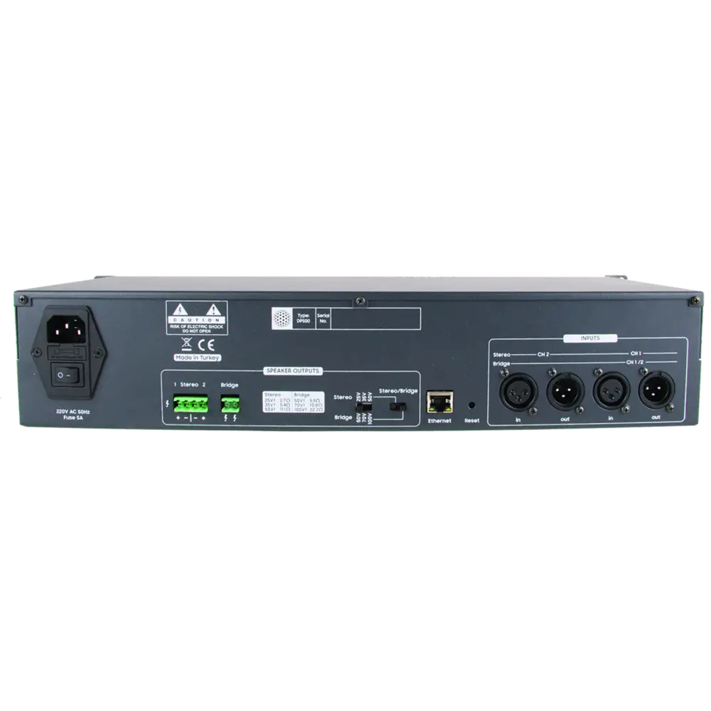 Mikafon DP500 2 Kanal 100V Amfili Mixer 600 Watt