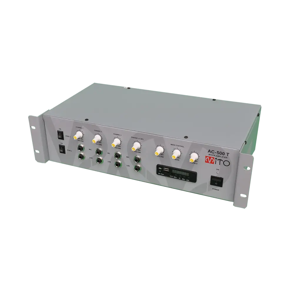 MITO AC 500 USB T V2 500W 8 Kanal Power Mixer Amfi