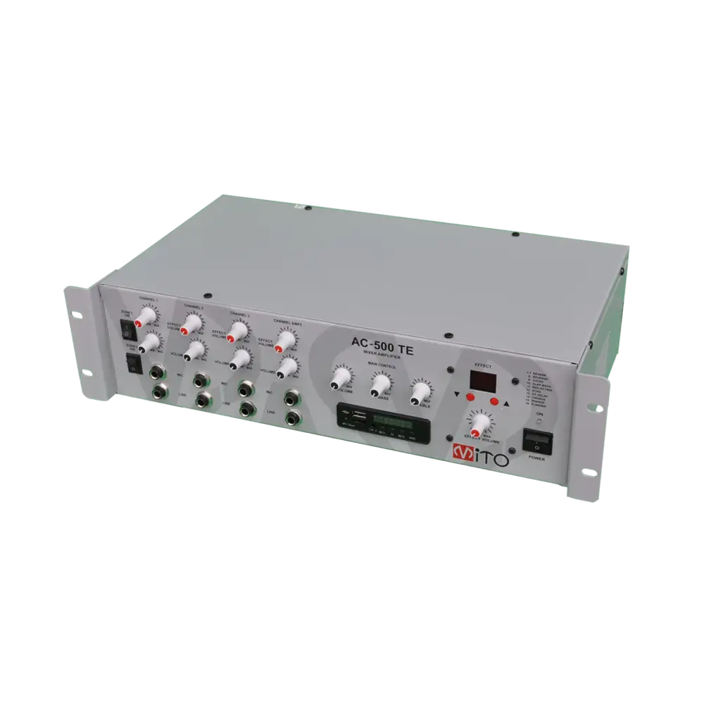 MITO AC 500 USB TE V2 500W 8 Kanal Power Mixer Amfi