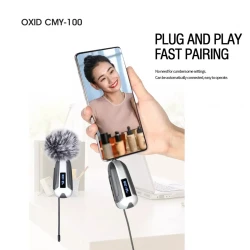 Oxid CMY-100 Mobil Kablosuz Yaka Mikrofonu (Telefon/İpad/Kamera) - Thumbnail