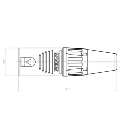 Rean RC5M 5 Pin XLR Dişi Connector - Thumbnail