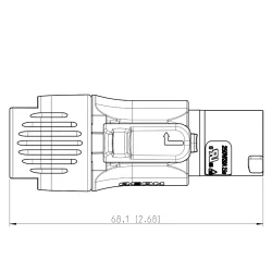 Rean RCAC3O-G-000-0 Pin Powercon Connector - Thumbnail