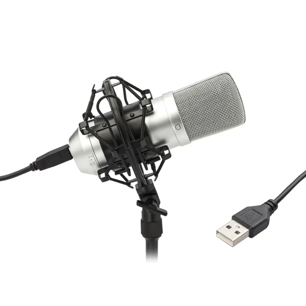 Tie Products Silver Usb Kondenser Mikrofon