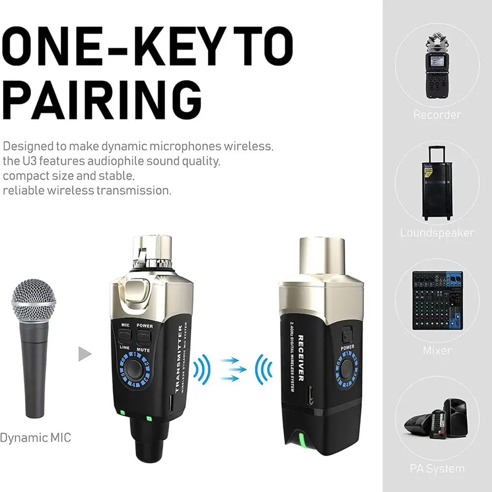 Xvive U3 Dynamic Microphone Wireless System