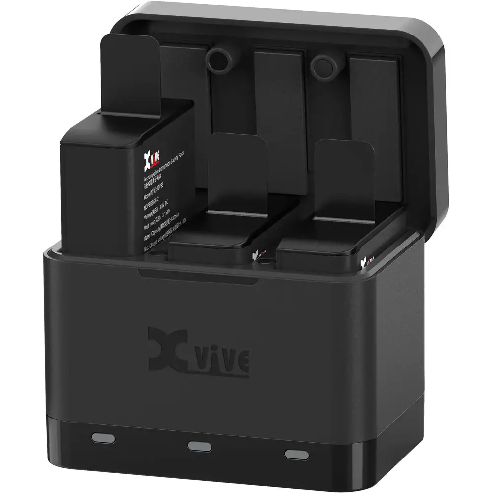 Xvive U5C Battery Charger Case with Three Batteries