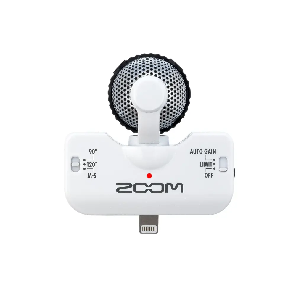 Zoom IQ5/W H4N,H6 ve İphone İçin Uyarlanmış Stereo Mikrofon BEYAZ