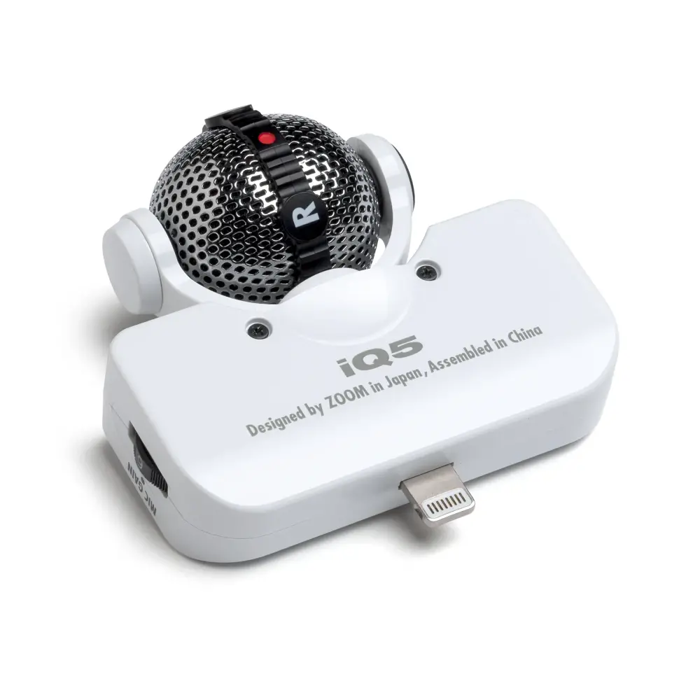 Zoom IQ5/W H4N,H6 ve İphone İçin Uyarlanmış Stereo Mikrofon BEYAZ